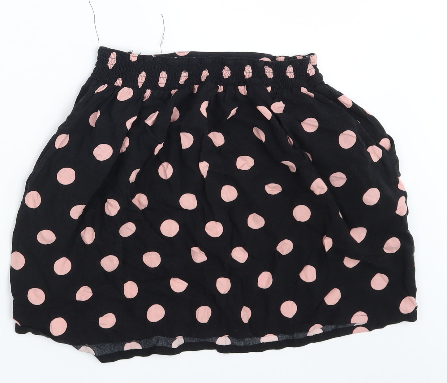 Divided Womens Black Polka Dot  A-Line Skirt Size 14