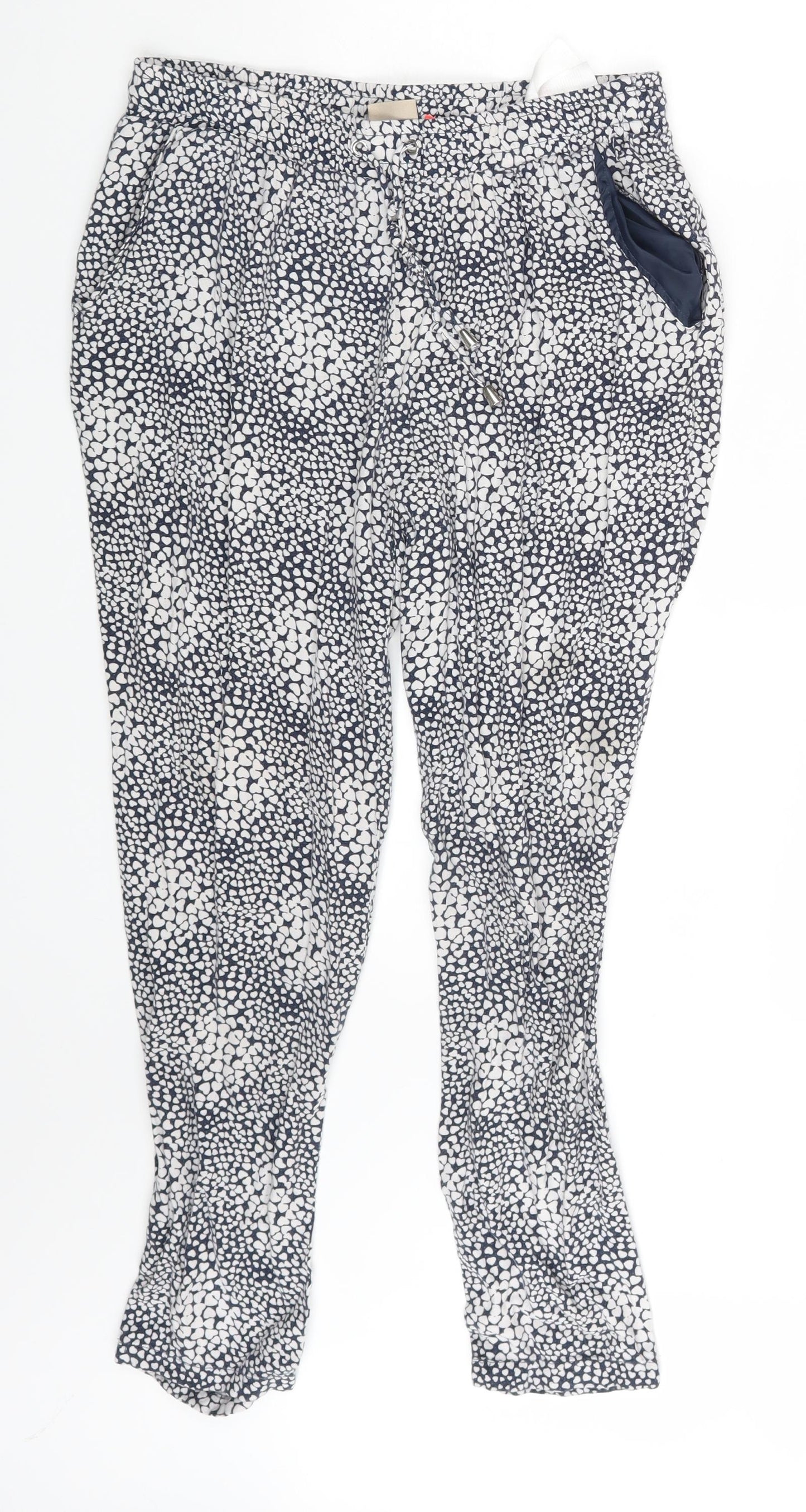 ONLY  Womens Multicoloured Polka Dot  Sweatpants Trousers Size 10 L24 in