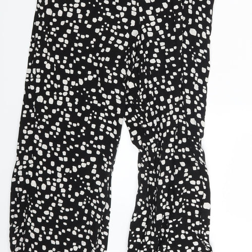 George Womens Black Polka Dot  Sweatpants Trousers One Size L29 in