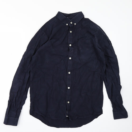 River Island Mens Blue    Dress Shirt Size M