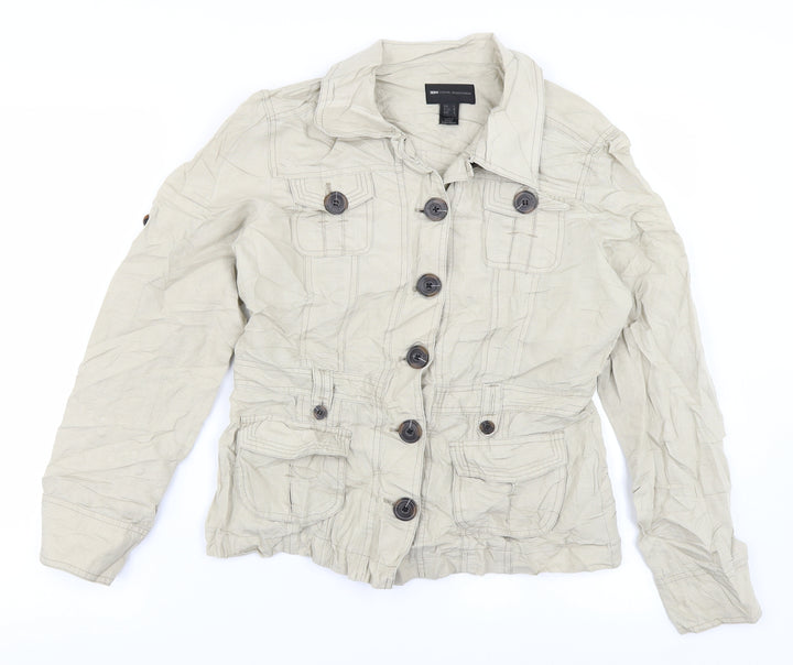 MNG Womens Beige Jacket Size L