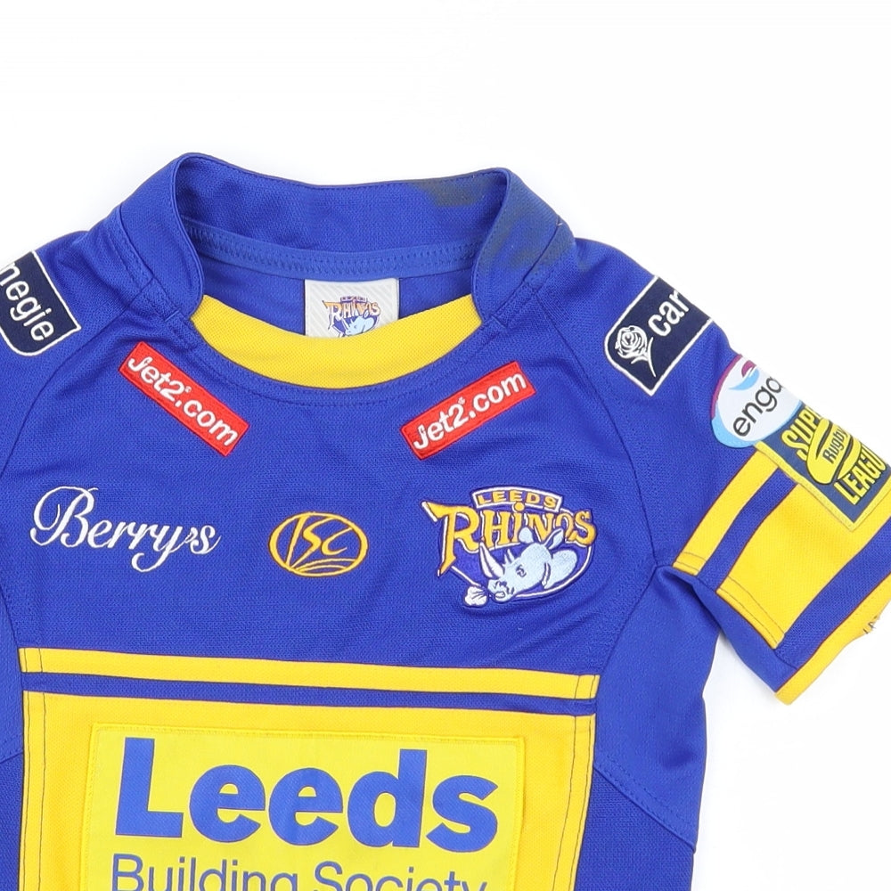 Leeds Rhinos Boys Blue   Basic T-Shirt Size 6 Years  - Leeds Rhinos Rugby