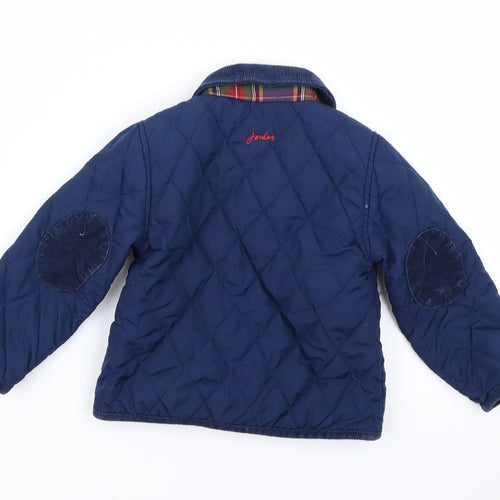 Joules Boys Blue Argyle/Diamond  Pea Coat Coat Size 18-24 Months