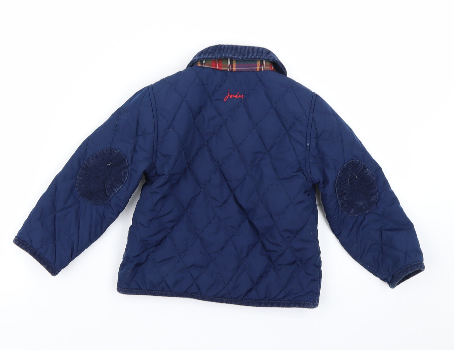 Joules Boys Blue Argyle/Diamond  Pea Coat Coat Size 18-24 Months