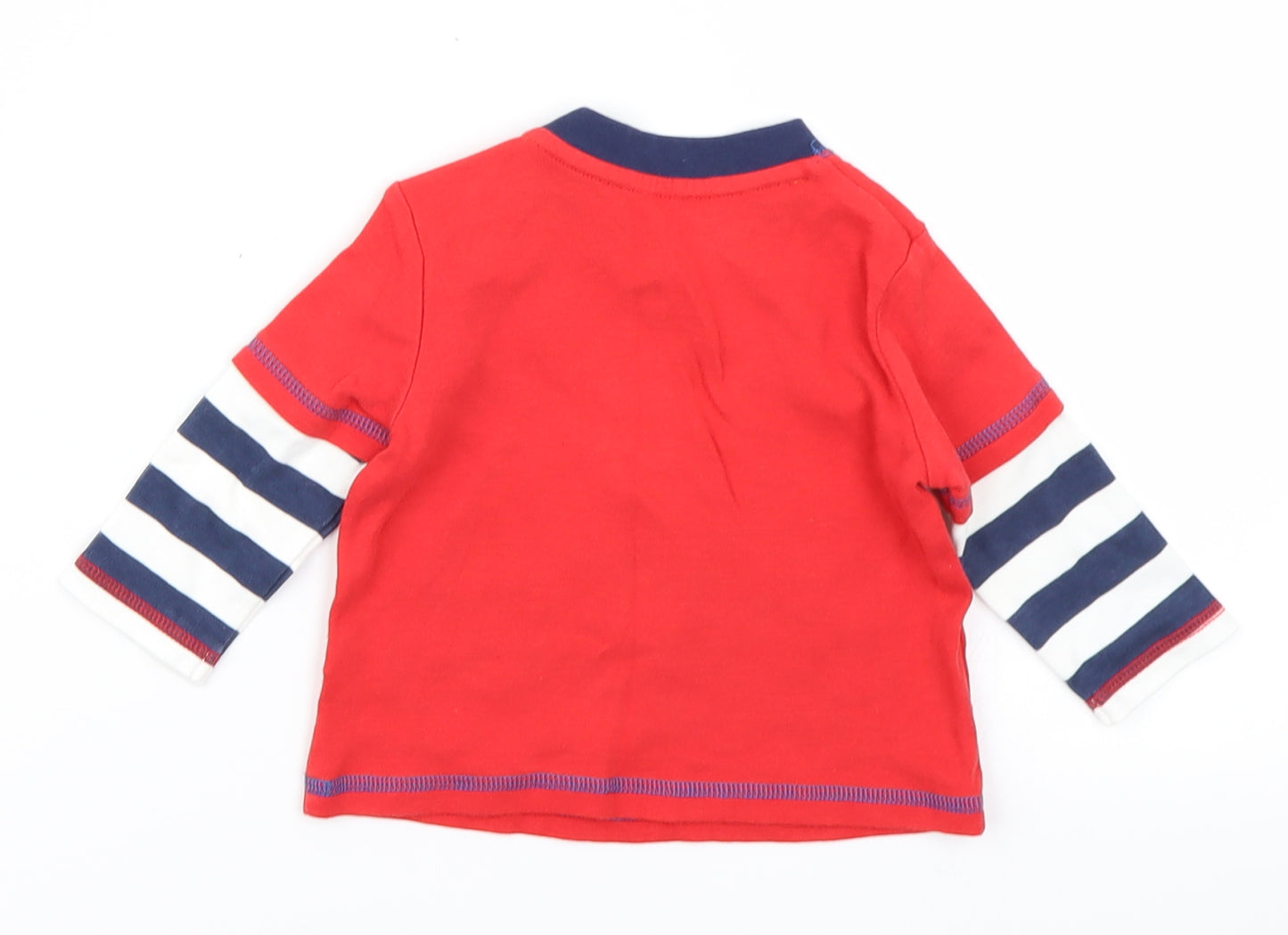 George Boys Red   Basic T-Shirt Size 0-3 Months  - Cars Disney