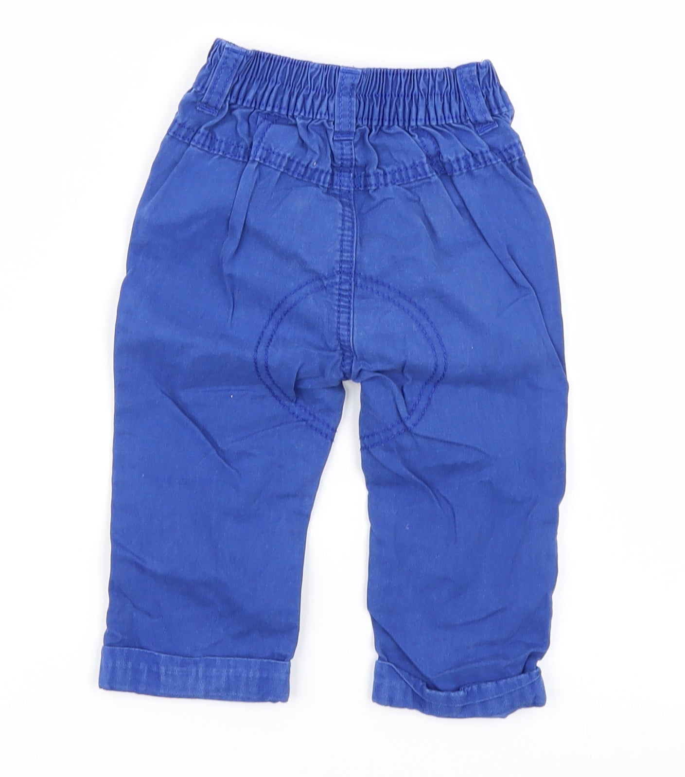 George Boys Blue   Cargo Trousers Size 9-12 Months