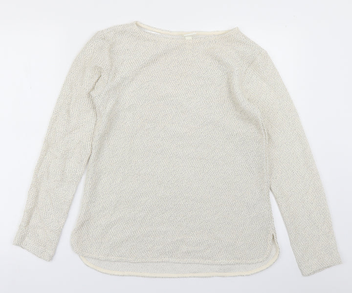 H&M Womens White   Pullover Jumper Size XS