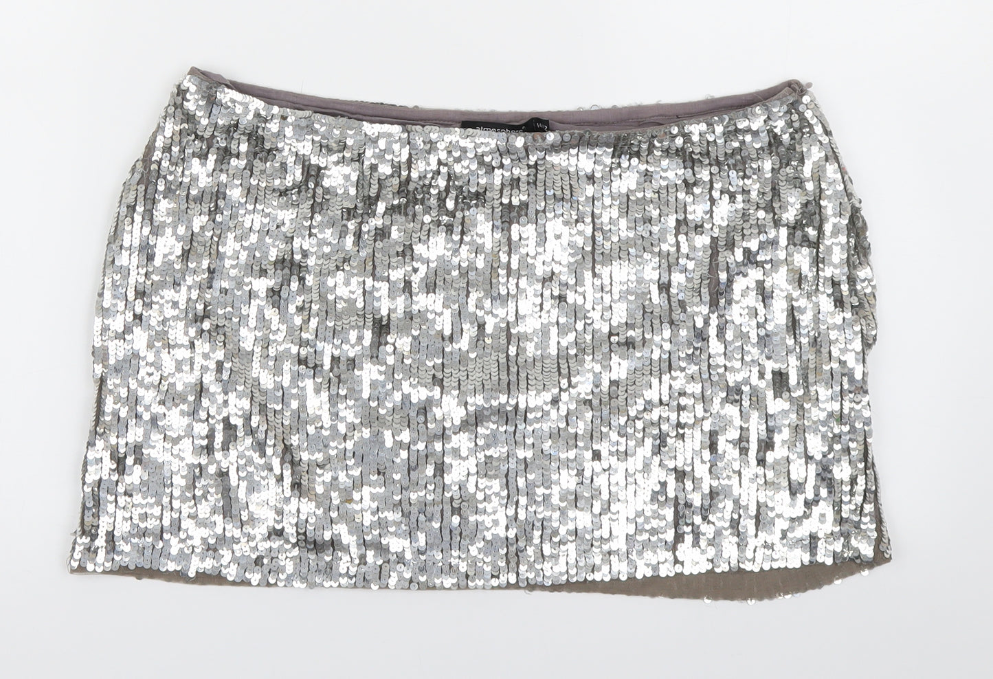 Atmosphere Womens Silver   A-Line Skirt Size 14