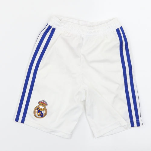 adidas Boys White   Utility Shorts Size 2-3 Years
