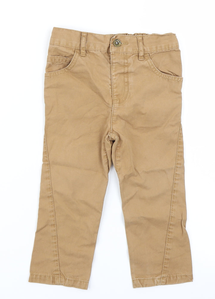 George Baby Brown Cargo Trousers Size 12-18 Months