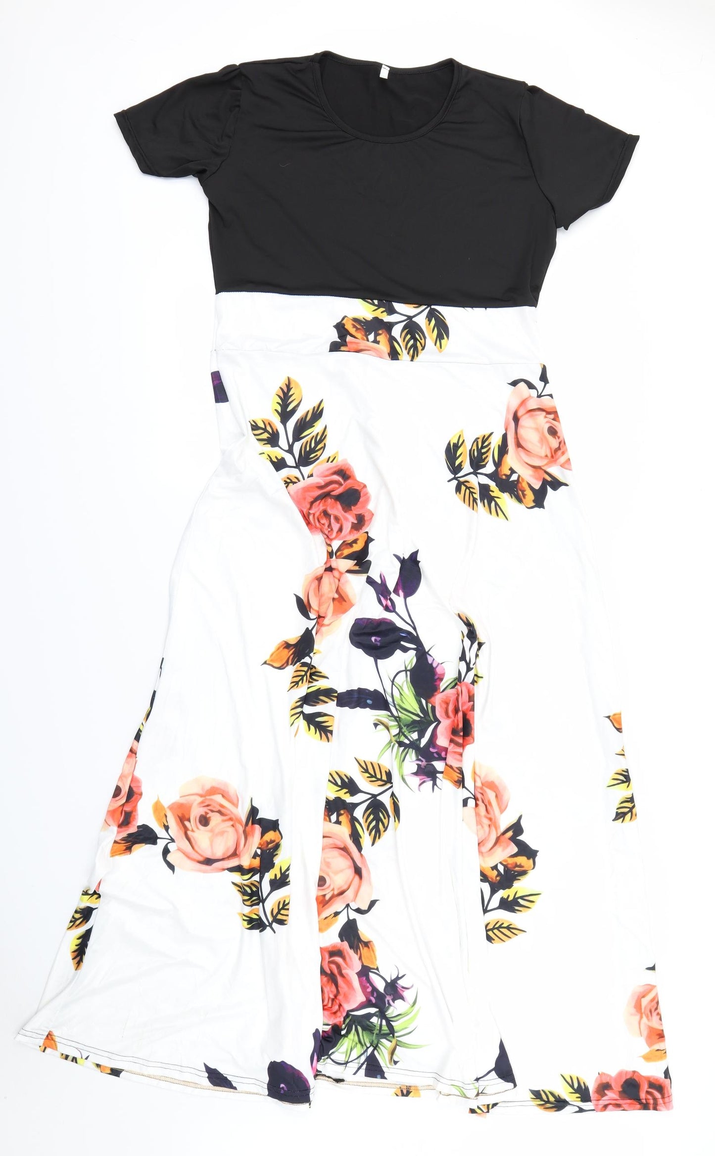 Preworn Womens White Floral  Maxi  Size 2XL
