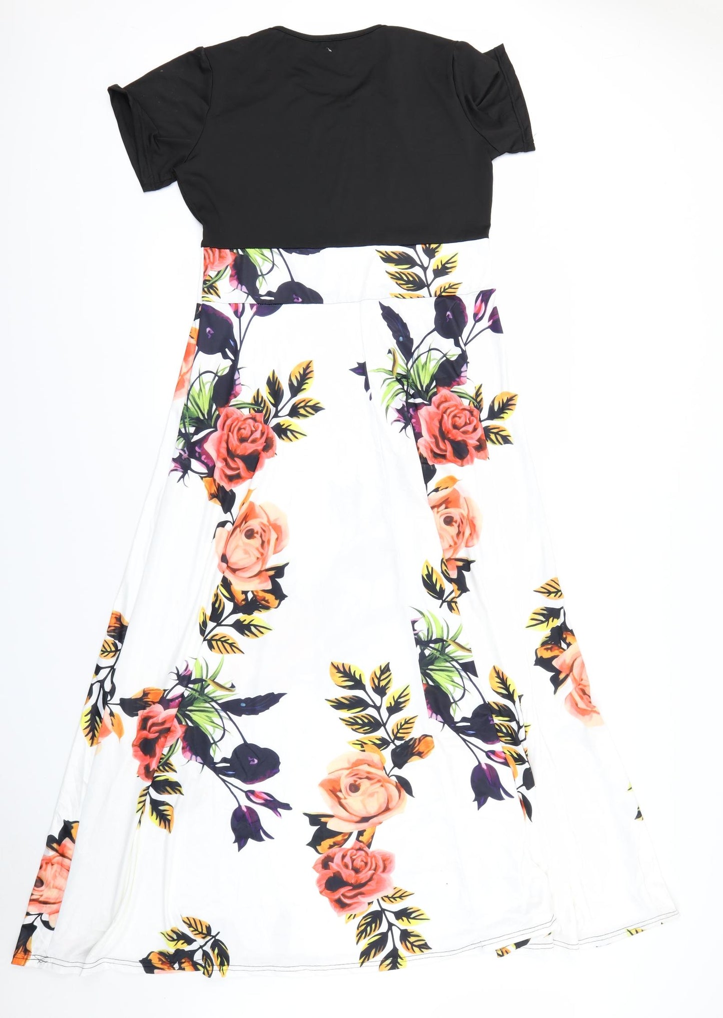 Preworn Womens White Floral  Maxi  Size 2XL