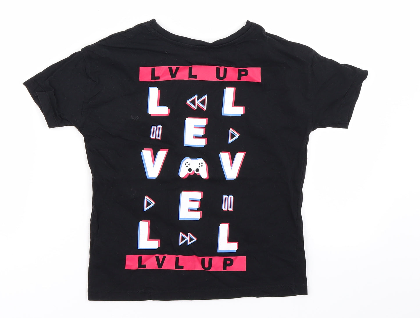 George Boys Black   Basic T-Shirt Size 8-9 Years