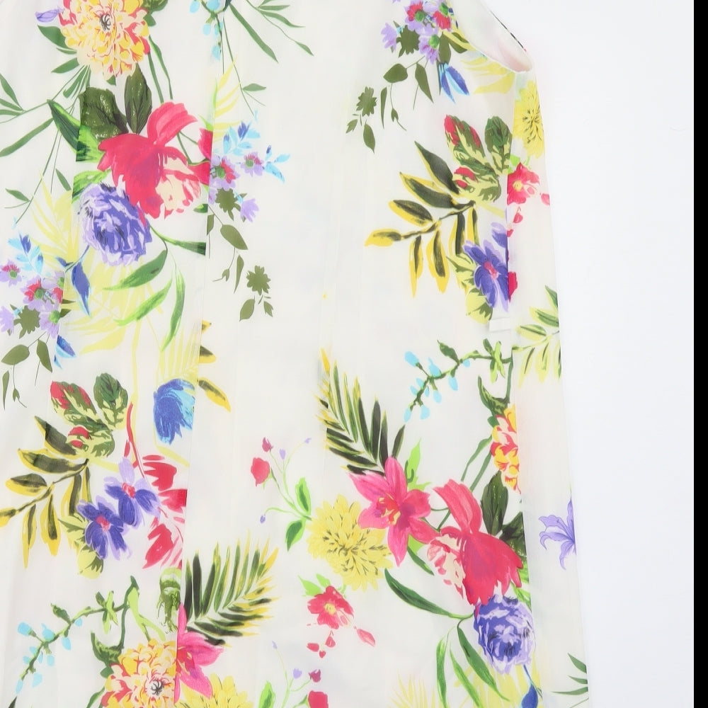 Atmosphere Womens White Floral  A-Line  Size 18