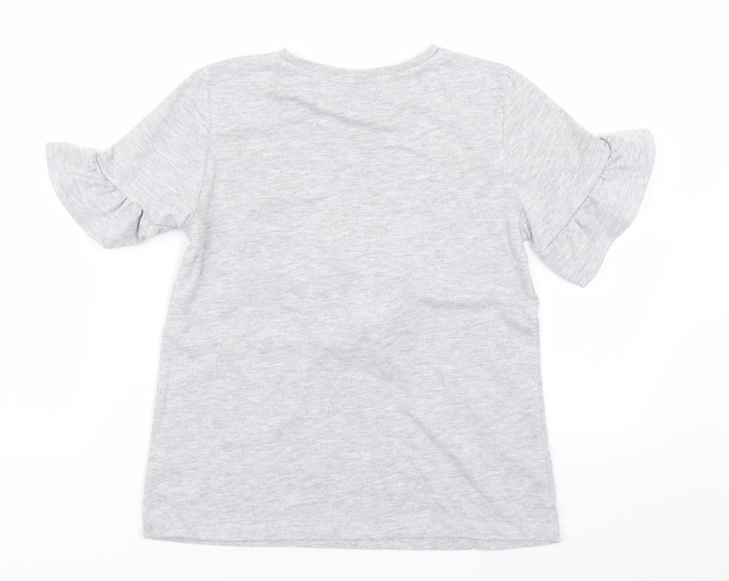 Matalan Girls Grey   Basic T-Shirt Size 10 Years  - Butterfly