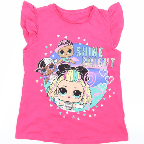 George Girls Pink   Basic T-Shirt Size 9-10 Years  - LOL dolls
