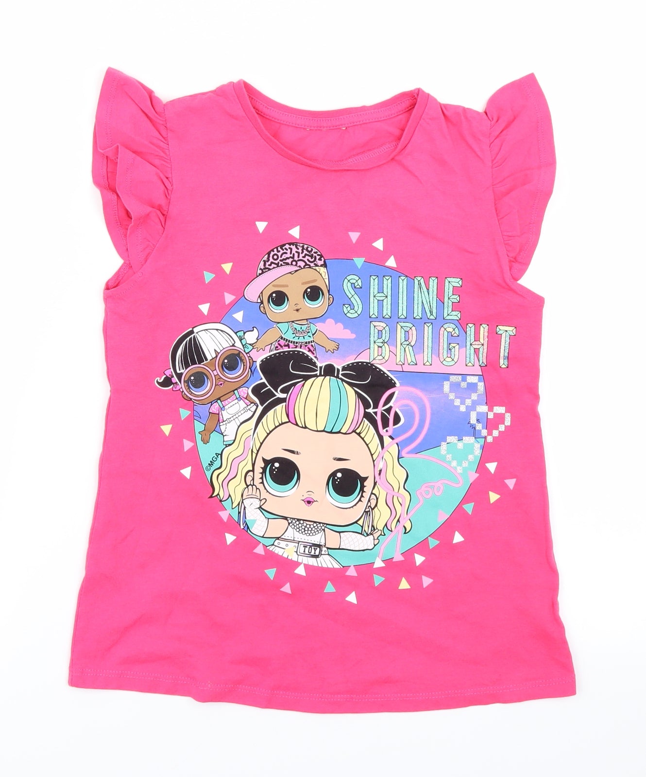 George Girls Pink   Basic T-Shirt Size 9-10 Years  - LOL dolls