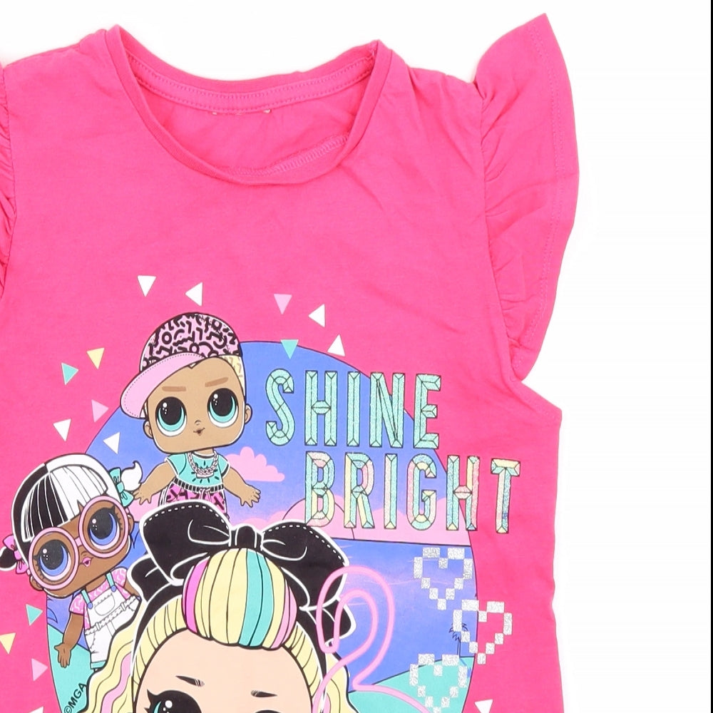 George Girls Pink   Basic T-Shirt Size 9-10 Years  - LOL dolls