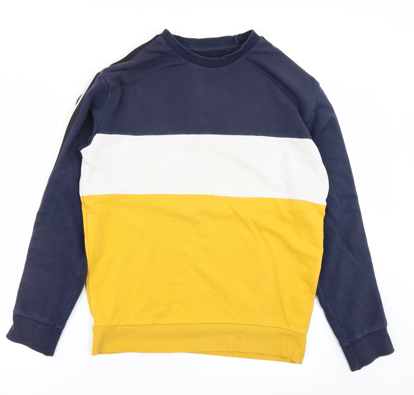 New Look Mens Blue Striped  Pullover Sweatshirt Size XS