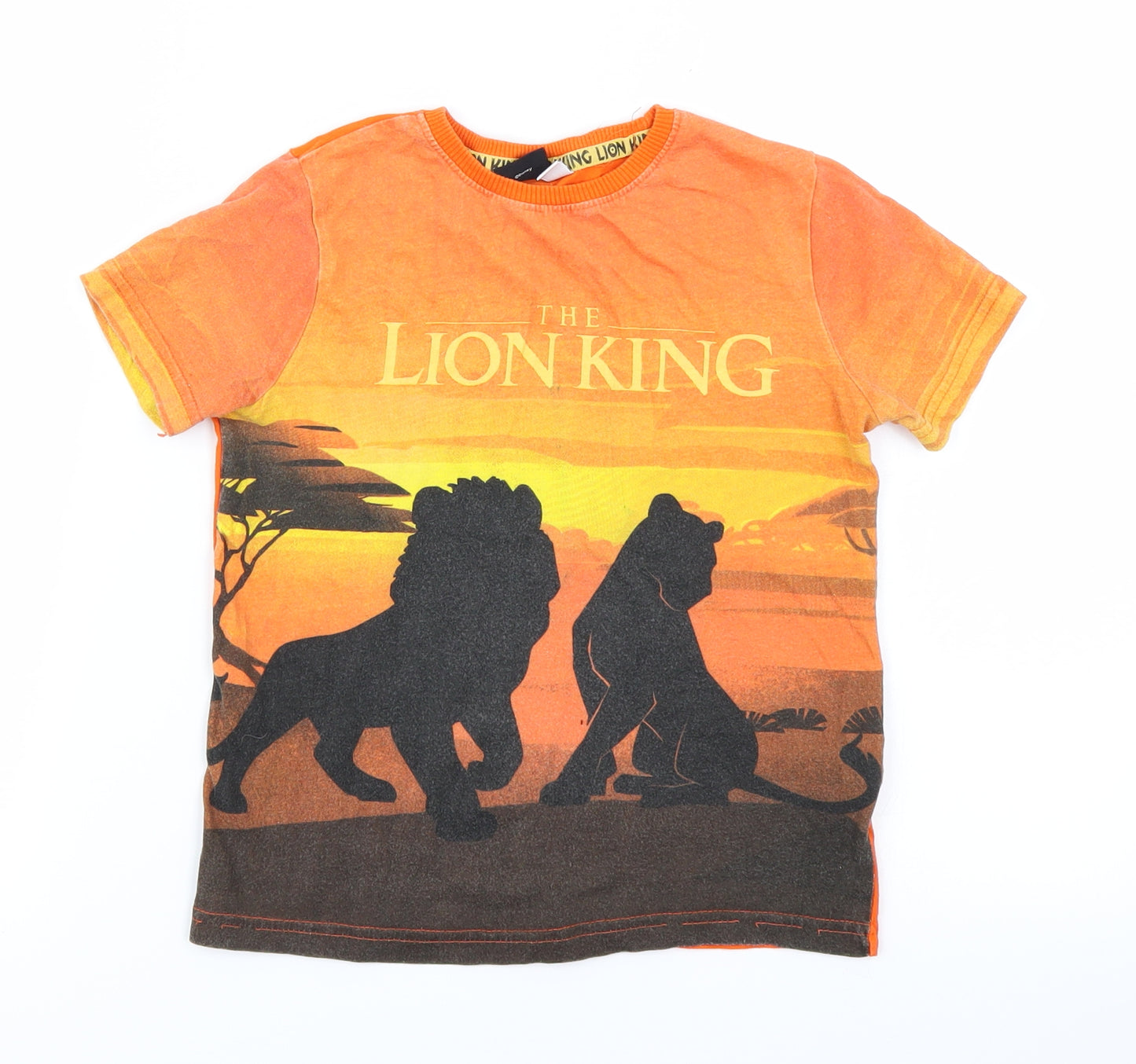 F&F Boys Orange   Basic T-Shirt Size 5-6 Years  - The Lion King