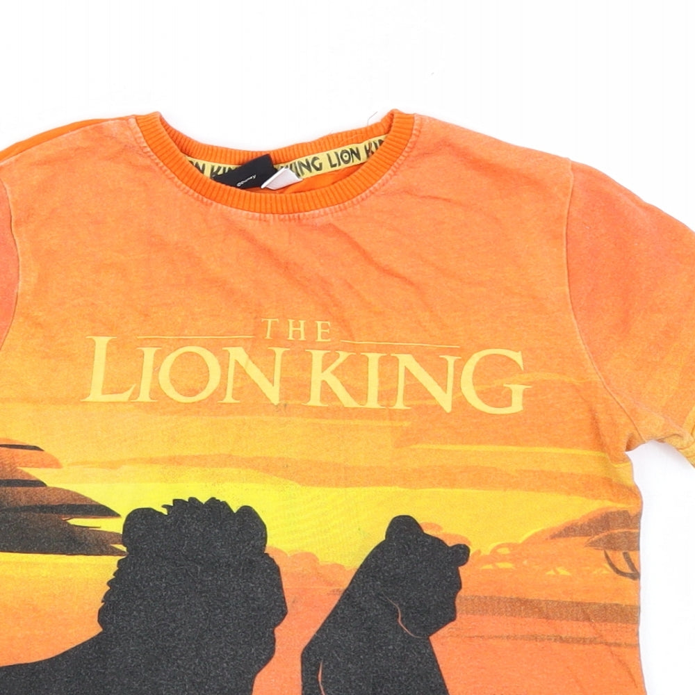 F&F Boys Orange   Basic T-Shirt Size 5-6 Years  - The Lion King