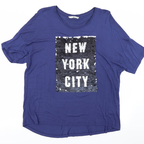 TU Womens Blue   Basic T-Shirt Size 14