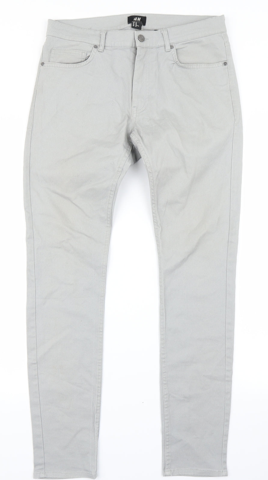 H&M Womens Grey  Denim Skinny Jeans Size 32 in L30 in