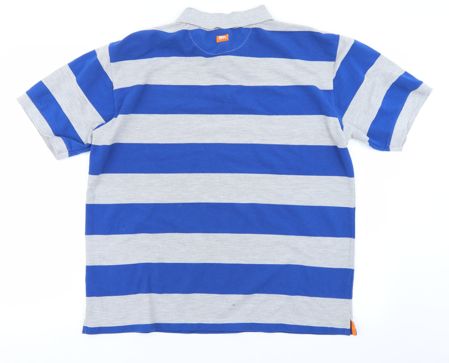 Lonsdale Mens Blue Striped   Polo Size L