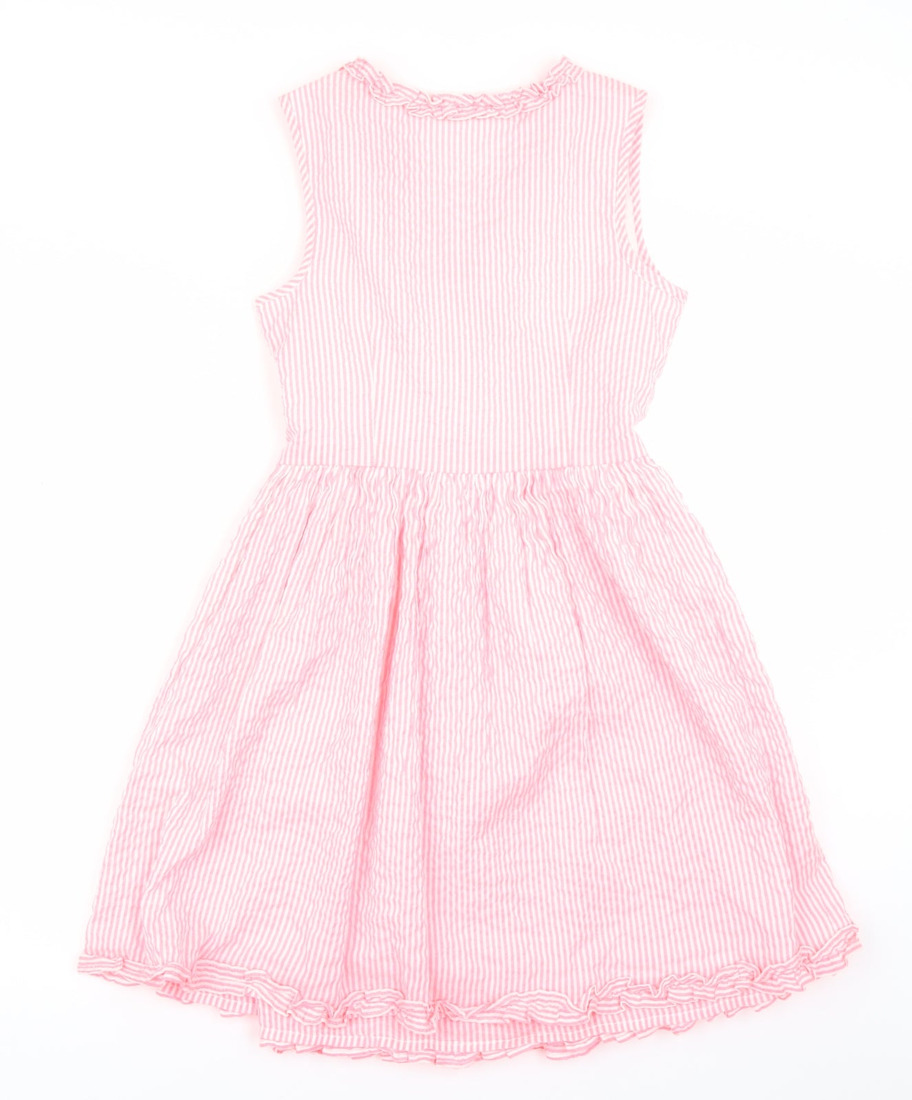 NEXT Girls Pink Striped  Wrap Dress  Size 12 Years