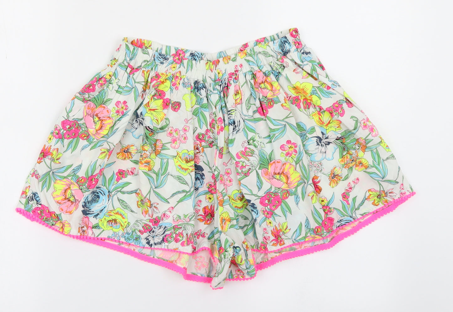 NEXT Girls White Floral  Mom Shorts Size 12 Years