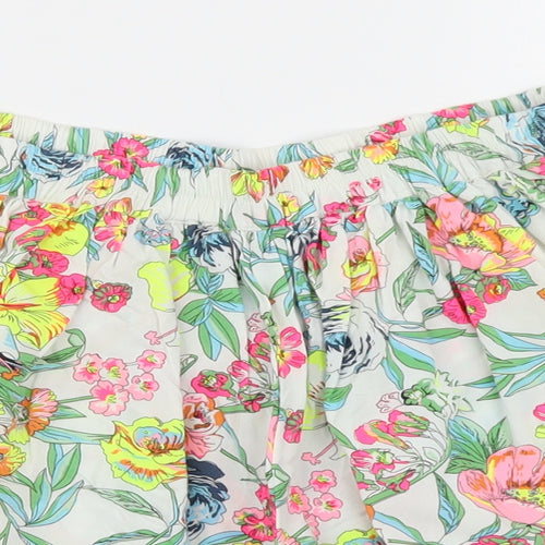 NEXT Girls White Floral  Mom Shorts Size 12 Years