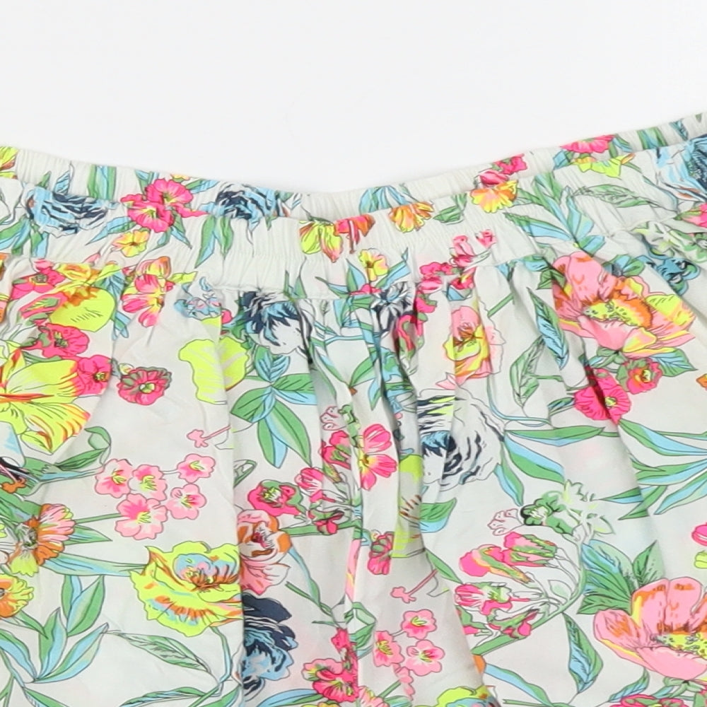 NEXT Girls White Floral  Mom Shorts Size 12 Years