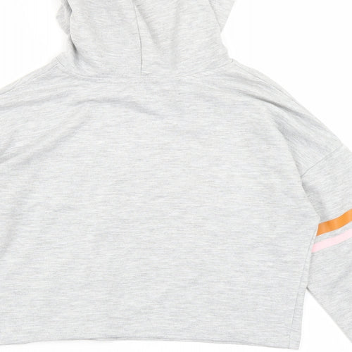 Primark Girls Grey   Pullover Hoodie Size 9-10 Years  - Cropped