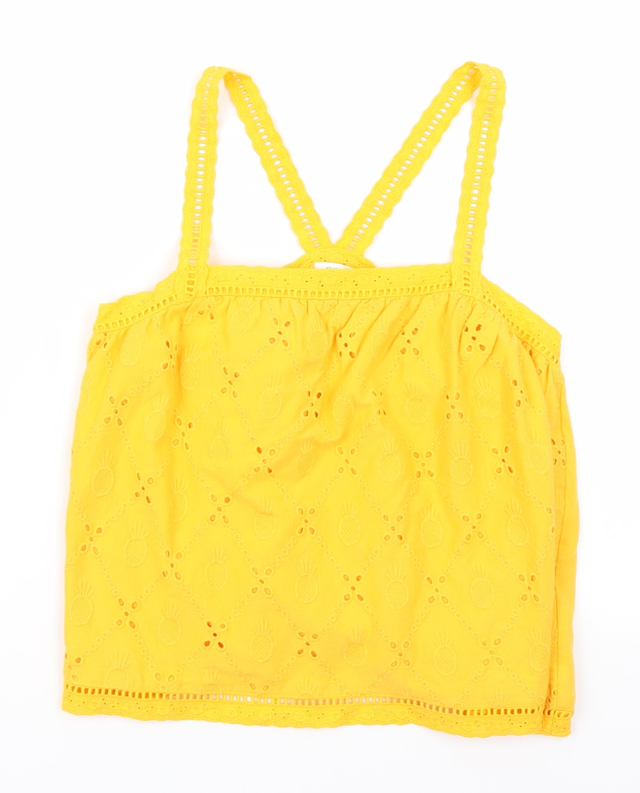 NEXT Girls Yellow   Cropped Tank Size 12 Years