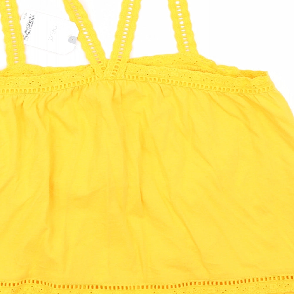 NEXT Girls Yellow   Cropped Tank Size 12 Years