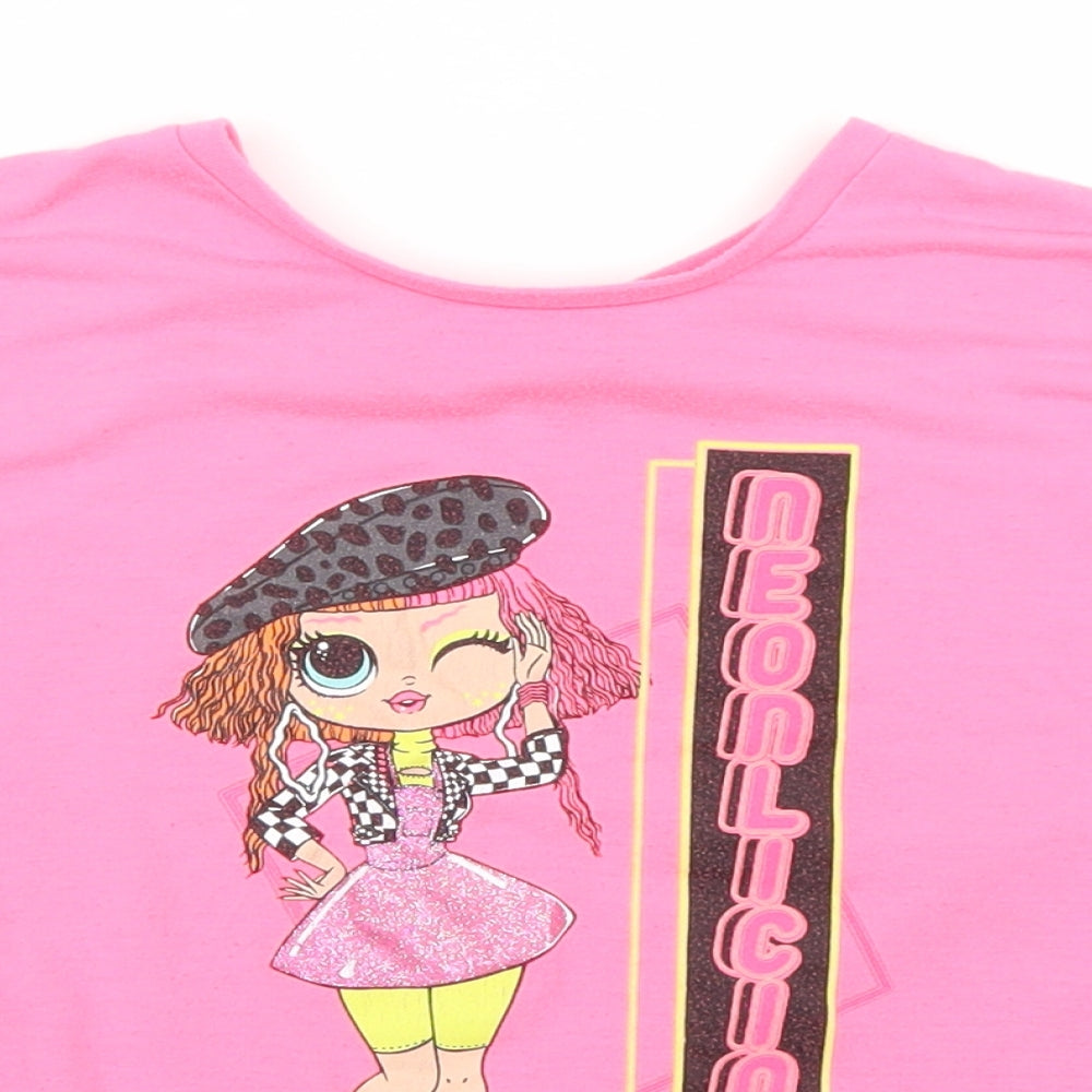 George Girls Pink   Basic T-Shirt Size 8-9 Years  - OMG dolls
