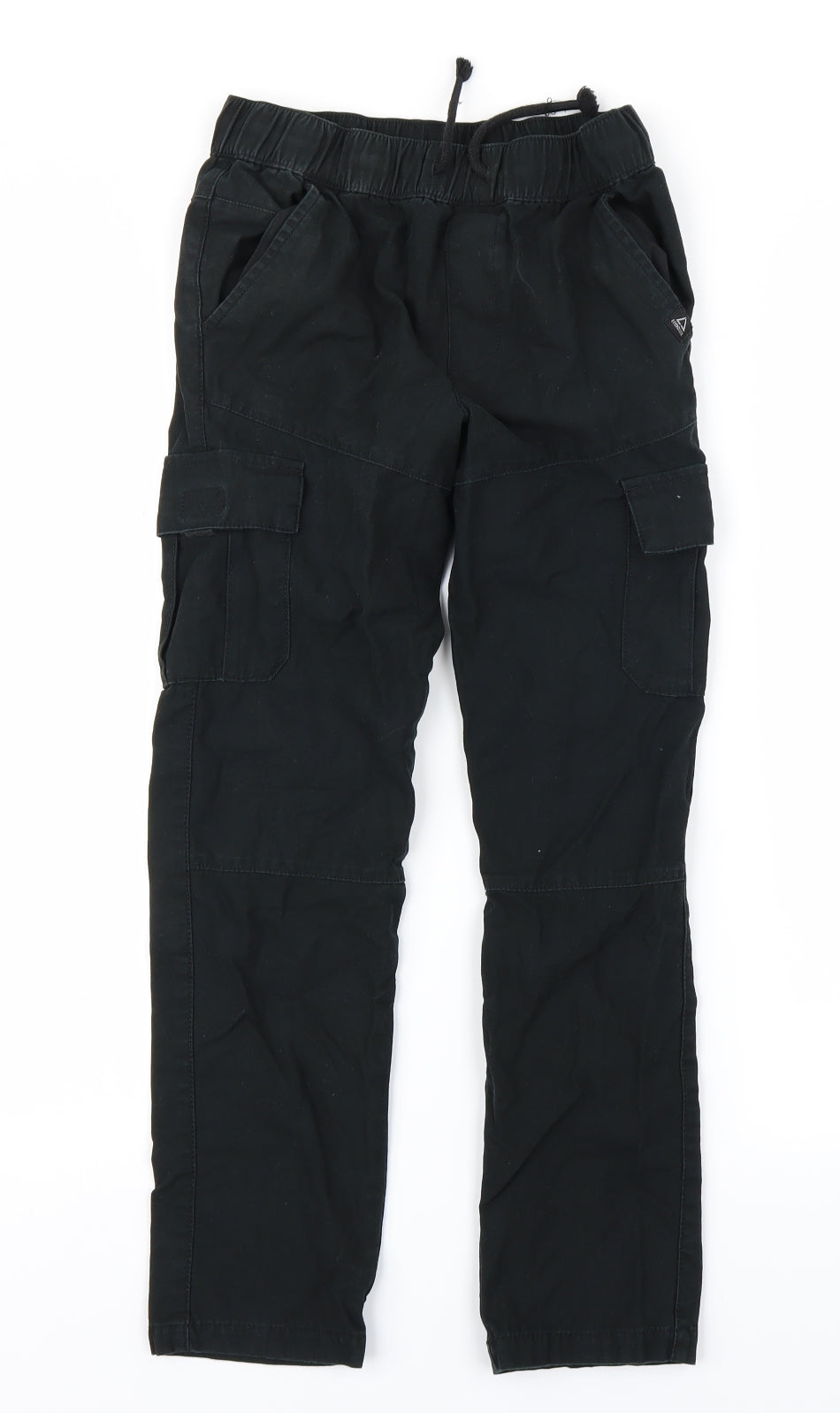 George Boys Black   Cargo Trousers Size 9-10 Years
