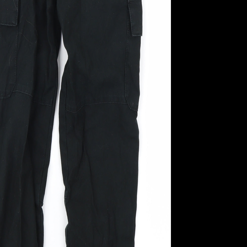 George Boys Black   Cargo Trousers Size 9-10 Years