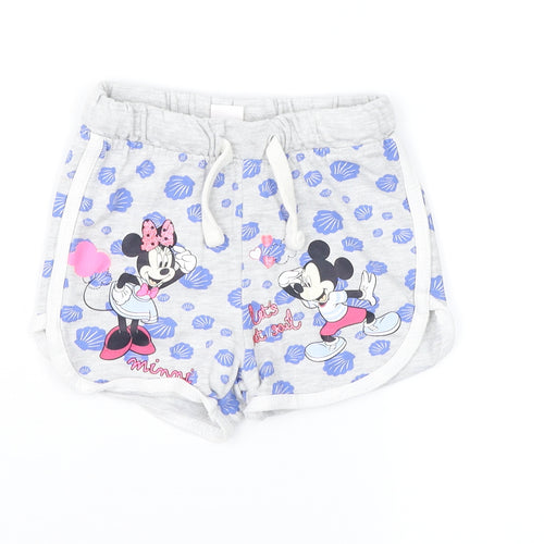 Disney Baby Girls Grey Geometric  Cropped Trousers Size 9-12 Months  - Minnie Mouse