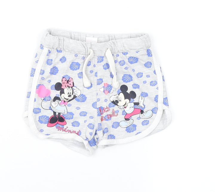 Disney Baby Girls Grey Geometric  Cropped Trousers Size 9-12 Months  - Minnie Mouse