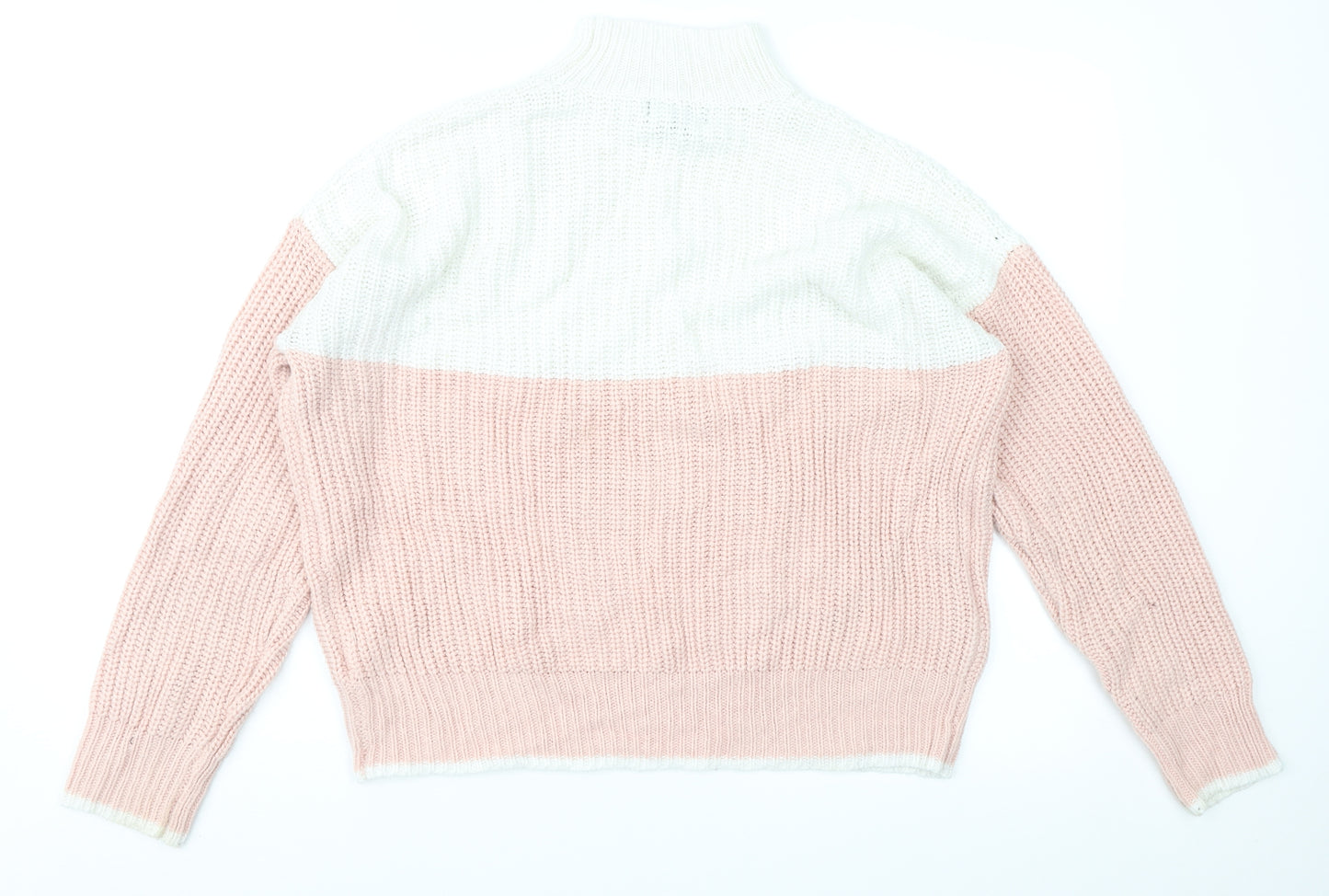 New Look Womens Pink Geometric  Pullover Jumper Size S
