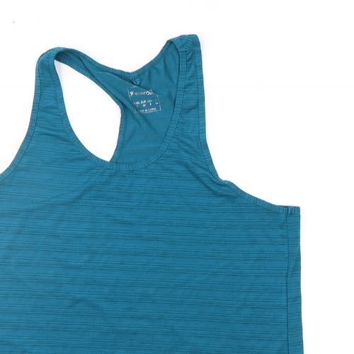 Workout Womens Green Geometric  Basic Tank Size 12