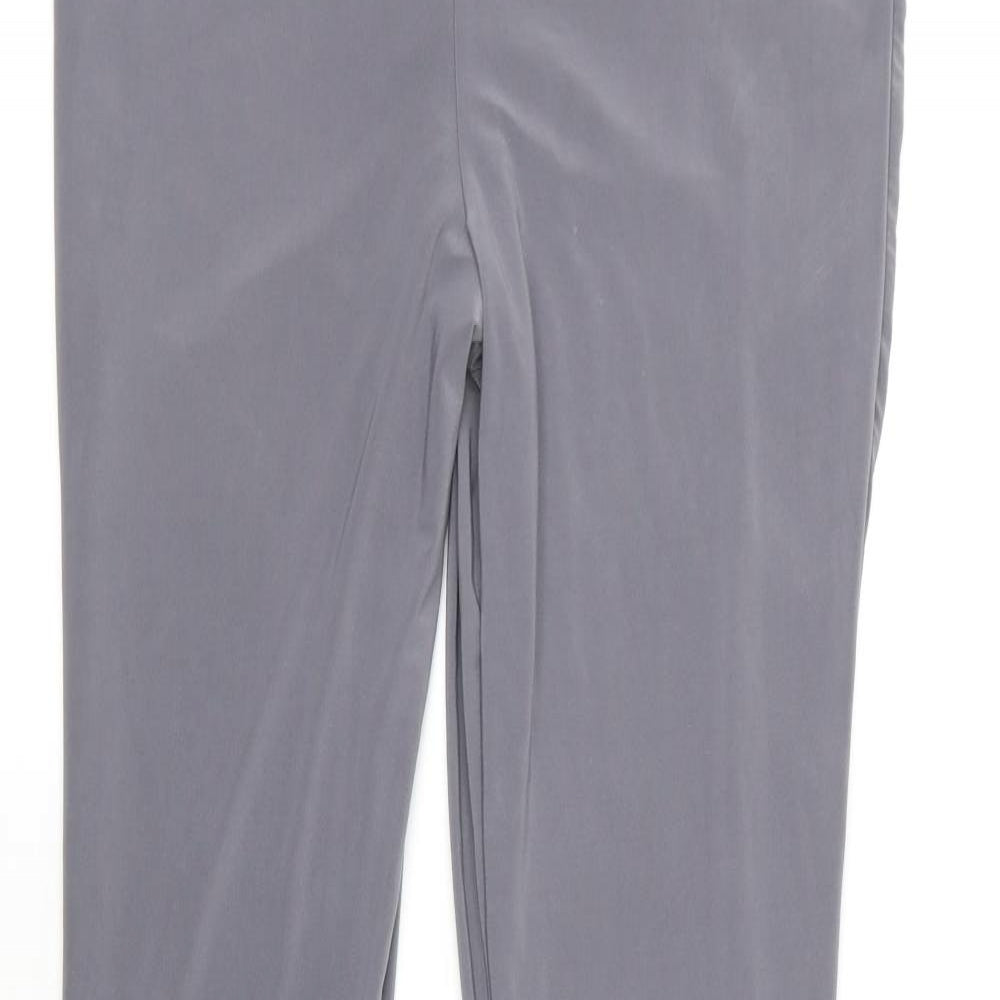 PRETTYLITTLETHING Womens Grey   Trousers  Size 12 L36 in