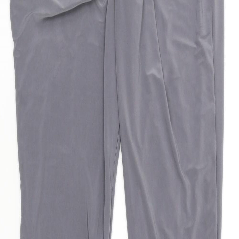 PRETTYLITTLETHING Womens Grey   Trousers  Size 12 L36 in