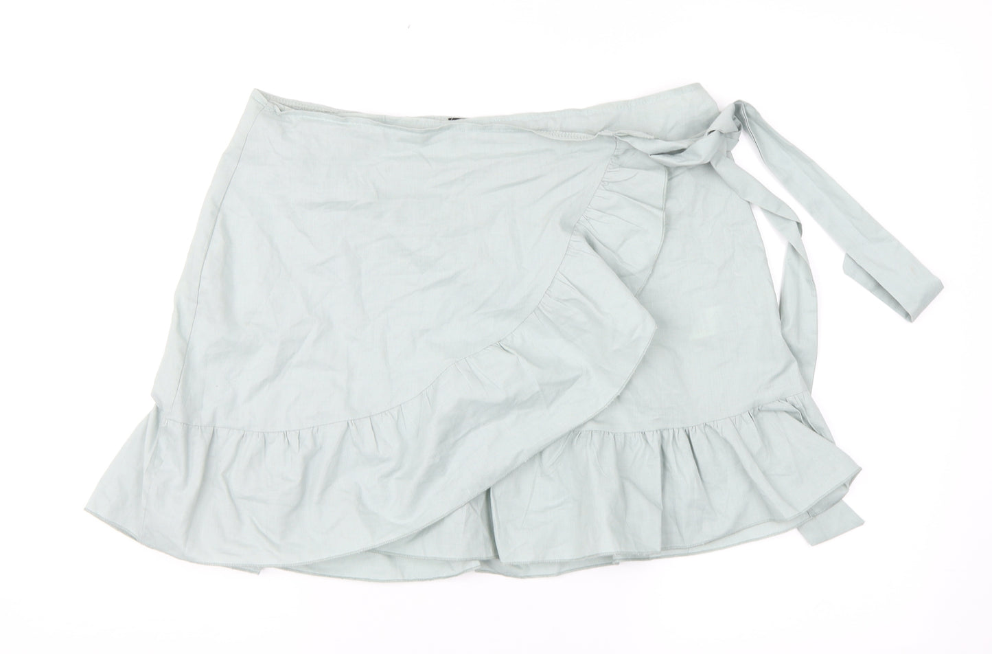 PRETTYLITTLETHING Womens Green   Wrap Skirt Size 14