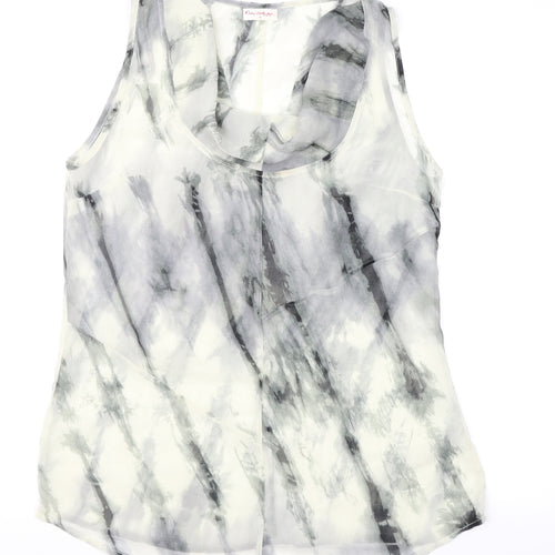 Miss Selfridge Womens Green Geometric  Basic Blouse Size 14
