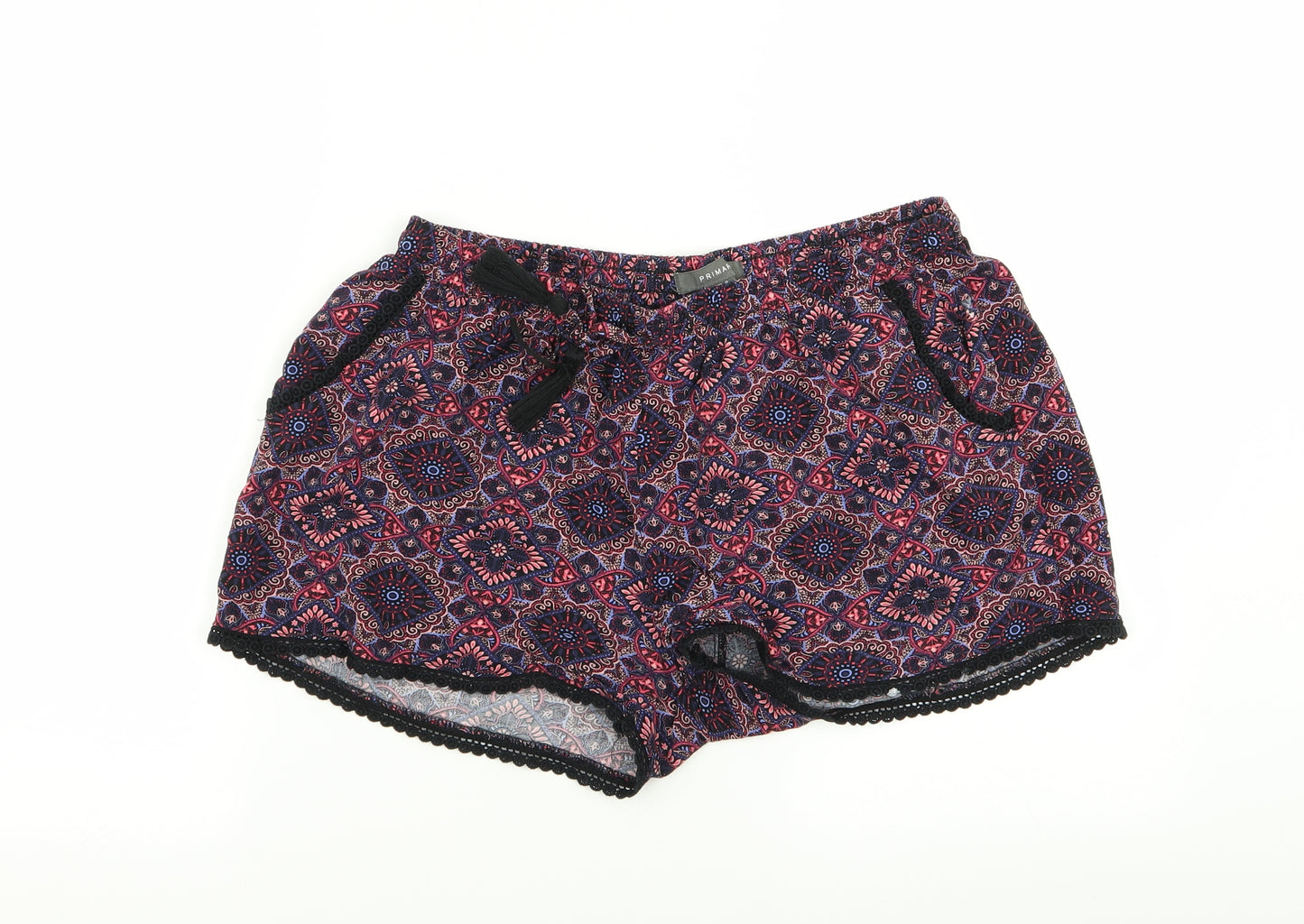 Primark Womens Multicoloured Geometric  Cami Sleep Shorts Size 12