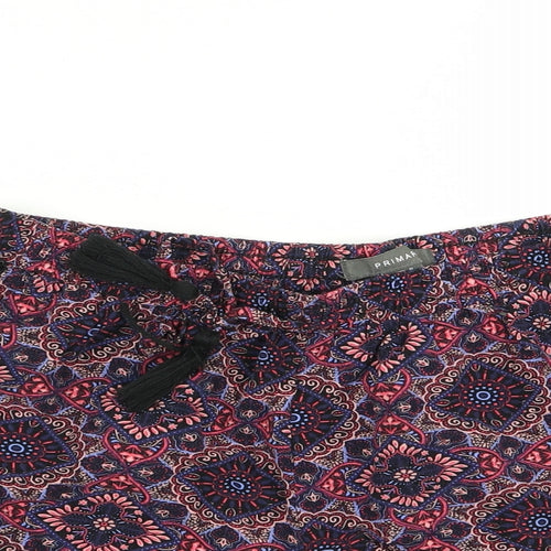 Primark Womens Multicoloured Geometric  Cami Sleep Shorts Size 12