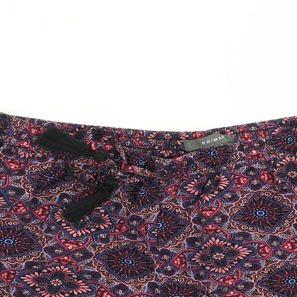 Primark Womens Multicoloured Geometric  Cami Sleep Shorts Size 12