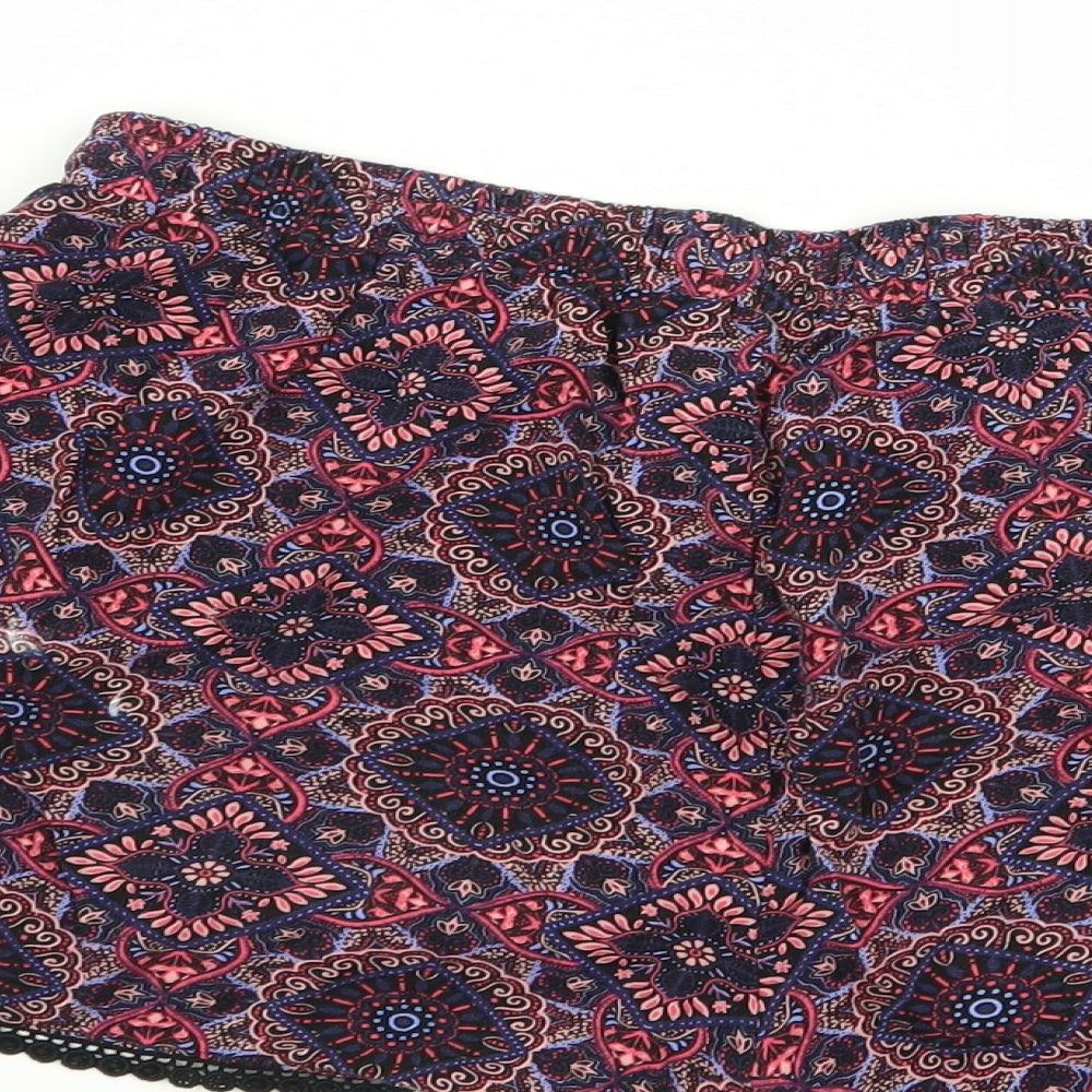 Primark Womens Multicoloured Geometric  Cami Sleep Shorts Size 12